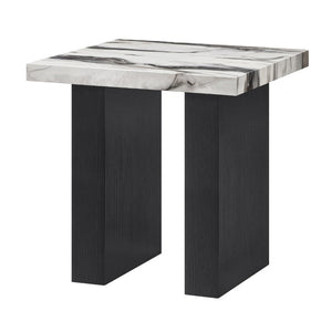 English Elm Modern Faux Marble 3 Piece Living Room Table Set with High Gloss Tops Matte Bases B011P580888