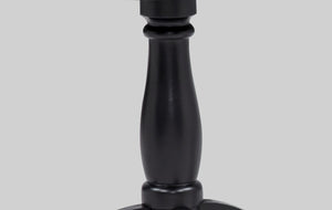 English Elm 1Pc Round Side Table Matte Black Pedestal Base Sculptural Accent for Living Room B011P580908