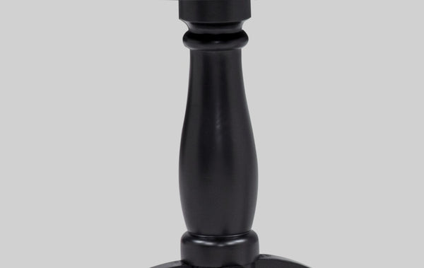 English Elm 1Pc Round Side Table Matte Black Pedestal Base Sculptural Accent for Living Room B011P580908