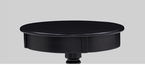 English Elm 1Pc Round Side Table Matte Black Pedestal Base Sculptural Accent for Living Room B011P580908