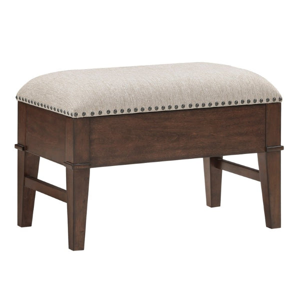 English Elm Cocktail Table Set with Nesting Storage Ottomans Birch Veneer Living Room Classic B011P581543