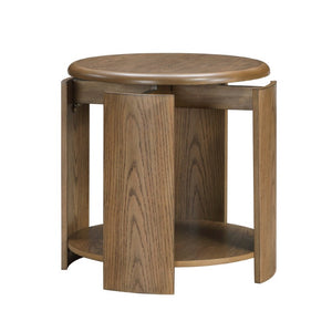 English Elm Cocktail Table with Birch Veneer Cabriole Legs and Gold Tipped Poplar Carved Accents Brown 24 L x 24 W x 24.5 H B011P581561