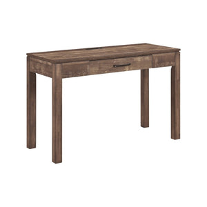 English Elm Writing Desk and Hutch Set Scandinavian Two Tone Natural Wood Home Office Rustic Brown 48 x 20.5 x 31.5 B011P581594