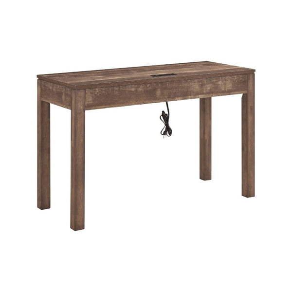 English Elm Writing Desk and Hutch Set Scandinavian Two Tone Natural Wood Home Office Rustic Brown 48 x 20.5 x 31.5 B011P581594