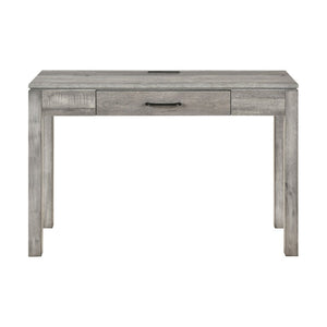 English Elm Writing Desk and Hutch Set Scandinavian Two Tone Natural Wood Home Office Gray 48 x 20.5 x 31.5 B011P581595