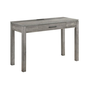 English Elm Writing Desk and Hutch Set Scandinavian Two Tone Natural Wood Home Office Gray 48 x 20.5 x 31.5 B011P581595