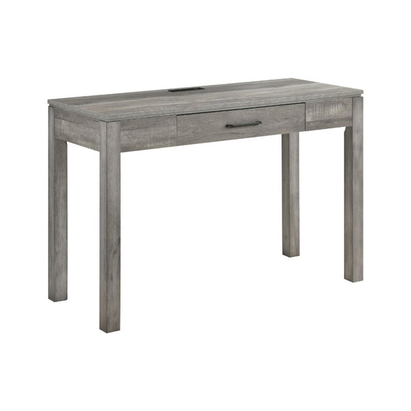 English Elm Writing Desk and Hutch Set Scandinavian Two Tone Natural Wood Home Office Gray 48 x 20.5 x 31.5 B011P581595