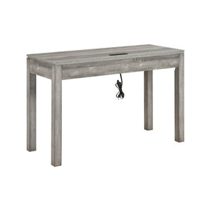 English Elm Writing Desk and Hutch Set Scandinavian Two Tone Natural Wood Home Office Gray 48 x 20.5 x 31.5 B011P581595