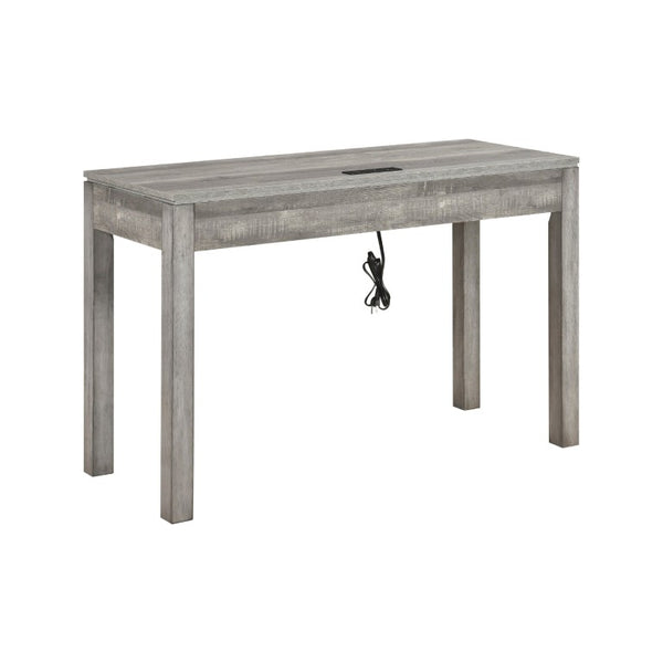 English Elm Writing Desk and Hutch Set Scandinavian Two Tone Natural Wood Home Office Gray 48 x 20.5 x 31.5 B011P581595