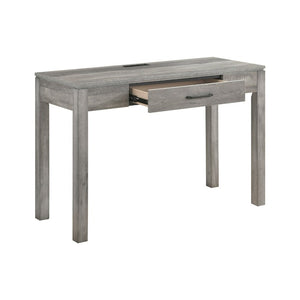 English Elm Writing Desk and Hutch Set Scandinavian Two Tone Natural Wood Home Office Gray 48 x 20.5 x 31.5 B011P581595
