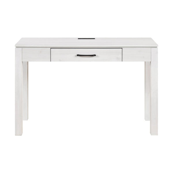English Elm Writing Desk and Hutch Set Scandinavian Two Tone Natural Wood Home Office White 48 x 20.5 x 31.5 B011P581596
