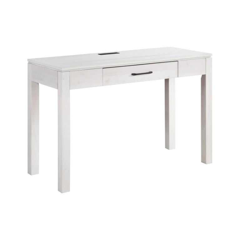 English Elm Writing Desk and Hutch Set Scandinavian Two Tone Natural Wood Home Office White 48 x 20.5 x 31.5 B011P581596
