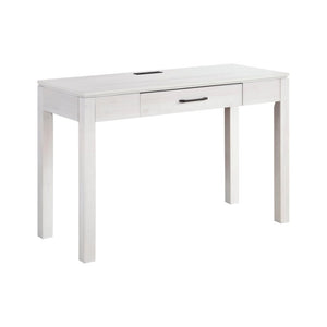 English Elm Writing Desk and Hutch Set Scandinavian Two Tone Natural Wood Home Office White 48 x 20.5 x 31.5 B011P581596