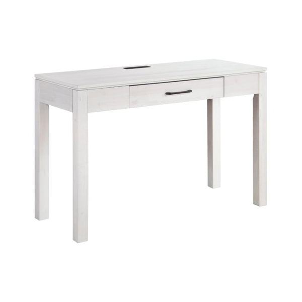English Elm Writing Desk and Hutch Set Scandinavian Two Tone Natural Wood Home Office White 48 x 20.5 x 31.5 B011P581596