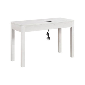 English Elm Writing Desk and Hutch Set Scandinavian Two Tone Natural Wood Home Office White 48 x 20.5 x 31.5 B011P581596