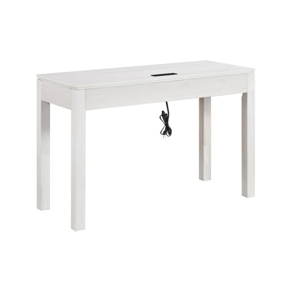 English Elm Writing Desk and Hutch Set Scandinavian Two Tone Natural Wood Home Office White 48 x 20.5 x 31.5 B011P581596