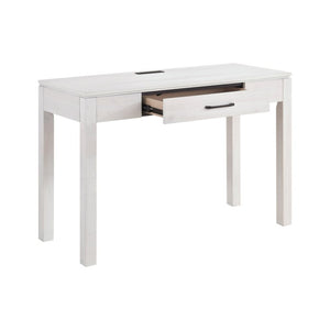 English Elm Writing Desk and Hutch Set Scandinavian Two Tone Natural Wood Home Office White 48 x 20.5 x 31.5 B011P581596