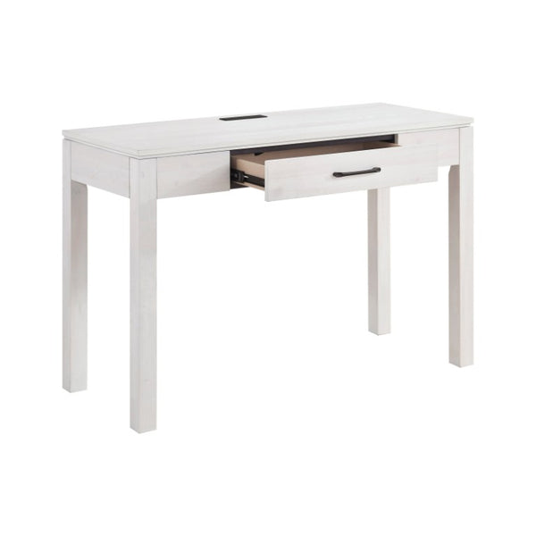 English Elm Writing Desk and Hutch Set Scandinavian Two Tone Natural Wood Home Office White 48 x 20.5 x 31.5 B011P581596
