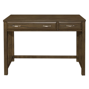 English Elm Writing Desk and Hutch Set Scandinavian Two Tone Natural Wood Home Office Brown Gray 44 x 22.5 x 30 B011P581597