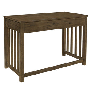 English Elm Writing Desk and Hutch Set Scandinavian Two Tone Natural Wood Home Office Brown Gray 44 x 22.5 x 30 B011P581597