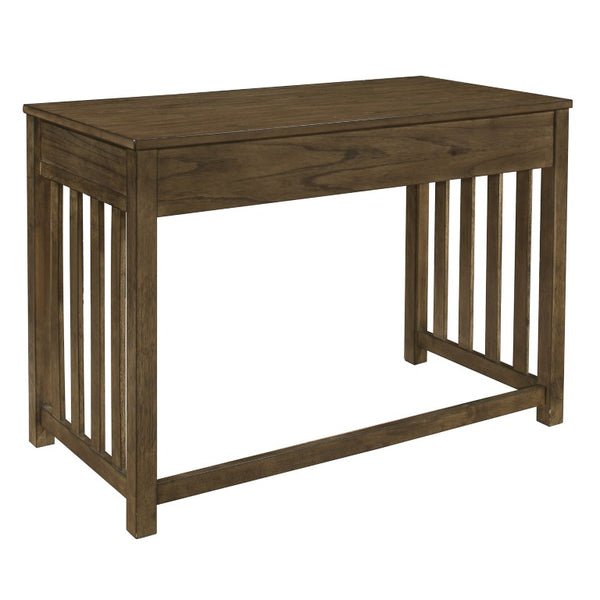 English Elm Writing Desk and Hutch Set Scandinavian Two Tone Natural Wood Home Office Brown Gray 44 x 22.5 x 30 B011P581597