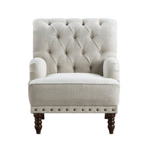 English Elm Accent Wingback Armchair Tufted Nailhead Trim Pocket Coil Foam Reading Nook Seat B011P581636