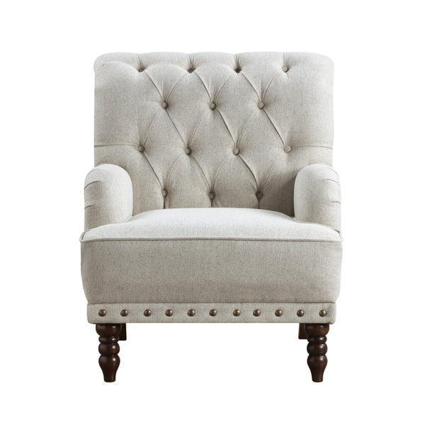 English Elm Accent Wingback Armchair Tufted Nailhead Trim Pocket Coil Foam Reading Nook Seat B011P581636