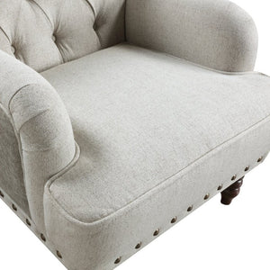 English Elm Accent Wingback Armchair Tufted Nailhead Trim Pocket Coil Foam Reading Nook Seat B011P581636
