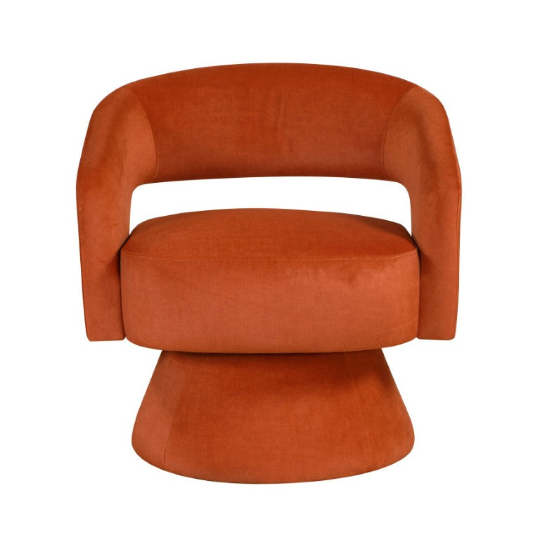 English Elm Swivel Barrel Accent Chair Plush Velvet Upholstered Seat for Living Room or Bedroom B011P581637