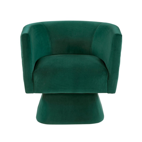 English Elm Swivel Accent Chair Diamond Quilted Velvet Upholstered 360 Degree Base Living Room B011P581650