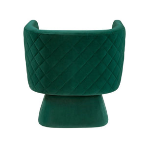 English Elm Swivel Accent Chair Diamond Quilted Velvet Upholstered 360 Degree Base Living Room B011P581650