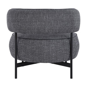 English Elm Swivel Accent Chair Plush Chenille Upholstery 360 Degree Rotation Black Metal Legs B011P581657