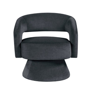 English Elm Swivel Accent Chair Plush Velvet Upholstery Pocket Coil Seat Lounge Ready Design B011P581658