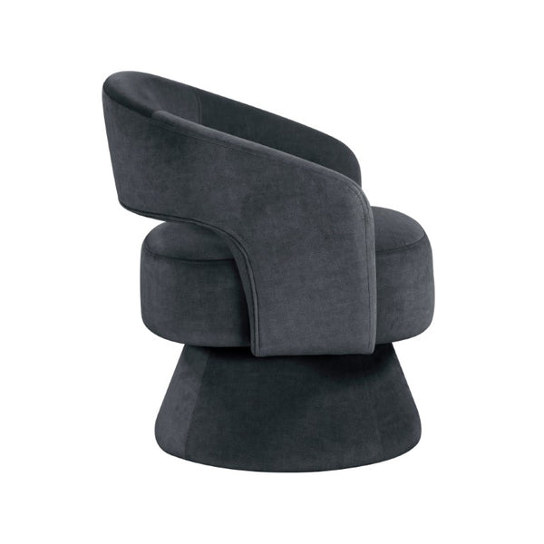 English Elm Swivel Accent Chair Plush Velvet Upholstery Pocket Coil Seat Lounge Ready Design B011P581658