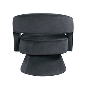 English Elm Swivel Accent Chair Plush Velvet Upholstery Pocket Coil Seat Lounge Ready Design B011P581658