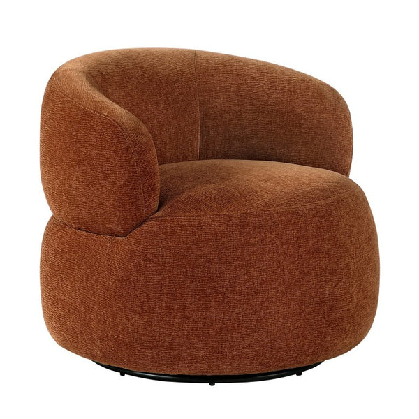 English Elm Swivel Barrel Accent Chair Plush Chenille Upholstery for Living Room or Bedroom B011P581677