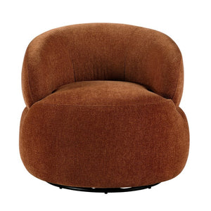 English Elm Swivel Barrel Accent Chair Plush Chenille Upholstery for Living Room or Bedroom B011P581677