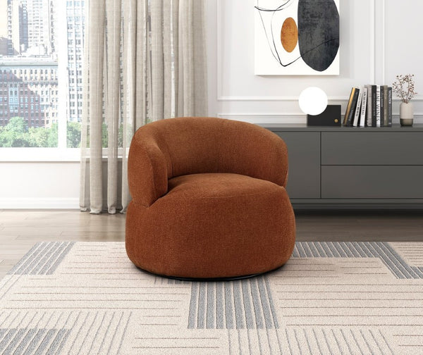 English Elm Swivel Barrel Accent Chair Plush Chenille Upholstery for Living Room or Bedroom B011P581677