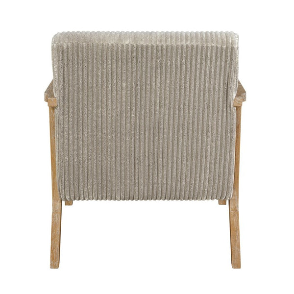 English Elm Accent Barrel Chair Corduroy Upholstered Rubberwood Frame Mid-Century Living Room Seat B011P581679
