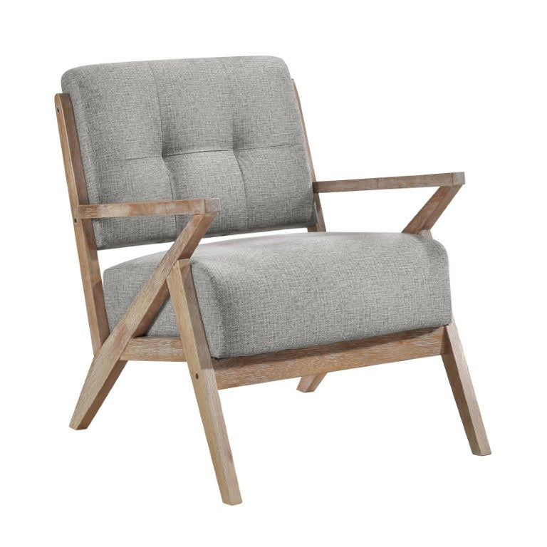 English Elm Accent Chair Tufted Rubberwood Frame Polyester Upholstery for Modern Living Spaces B011P581689