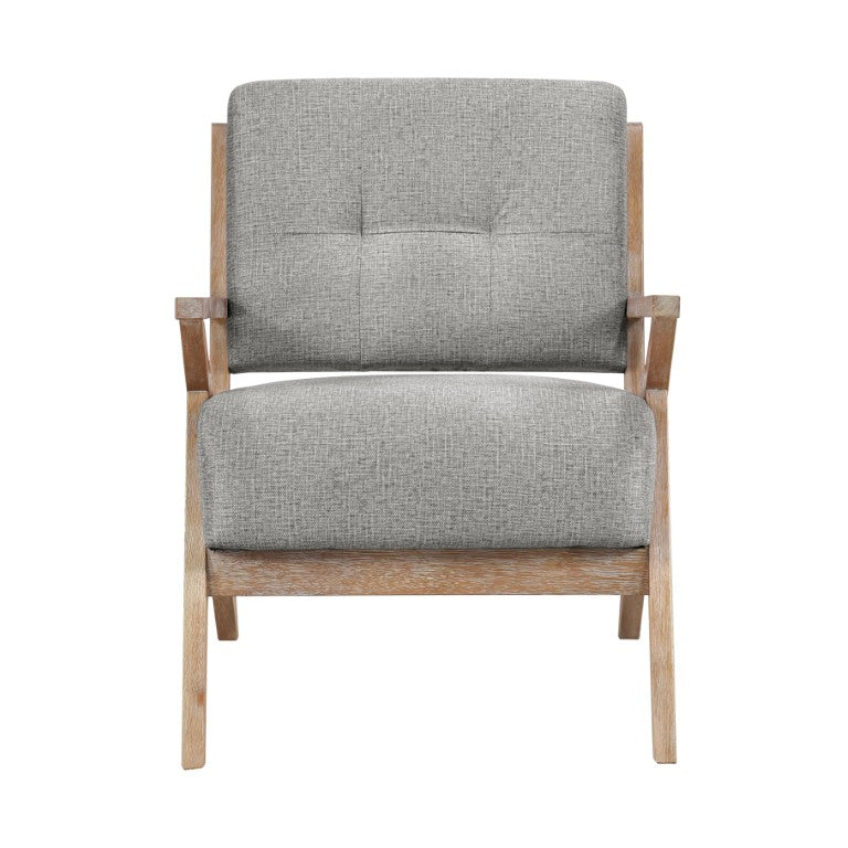 English Elm Accent Chair Tufted Rubberwood Frame Polyester Upholstery for Modern Living Spaces B011P581689