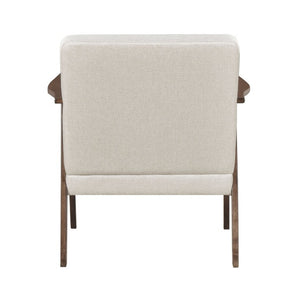English Elm Accent Chair Mid-Century Rubberwood Frame Textured Polyester Upholstery Living Room Seat B011P581690