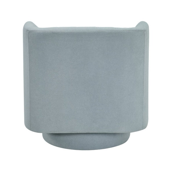 English Elm Swivel Barrel Back Accent Chair Channel Tufted Polyester Upholstery for Living Room B011P581692