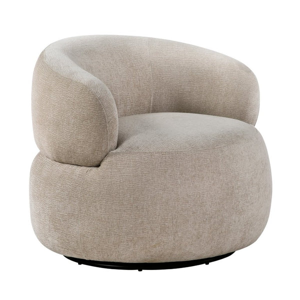 English Elm Swivel Barrel Accent Chair Plush Chenille Upholstery 360 Degree Base for Living Room B011P581693