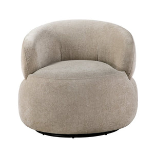 English Elm Swivel Barrel Accent Chair Plush Chenille Upholstery 360 Degree Base for Living Room B011P581693