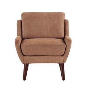 English Elm Accent Chair Chenille Upholstered Mid-Century Pocket Coil Seat Espresso Wood Legs B011P581694