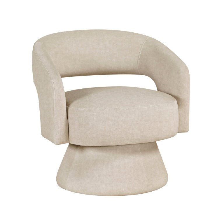 English Elm Swivel Barrel Accent Chair Plush Velvet Upholstered Seat for Living Room or Office B011P581700
