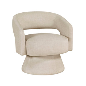 English Elm Swivel Barrel Accent Chair Plush Velvet Upholstered Seat for Living Room or Office B011P581700