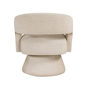 English Elm Swivel Barrel Accent Chair Plush Velvet Upholstered Seat for Living Room or Office B011P581700
