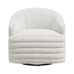English Elm Swivel Barrel Chair Plush Chenille Upholstered Accent Seat for Living Room Reading Nook B011P581704